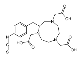 2-(4-isothiocyanatobenzyl)-1,4,7-triazacyclononane-1,4,7-triacetic acid structure