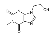 9-(2-hydroxyethyl)-1,3-dimethylpurine-2,6-dione结构式