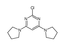2-chloro-4,6-dipyrrolidin-1-ylpyrimidine结构式