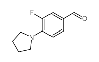 3-氟-4-吡咯烷-1-基-苯甲醛结构式