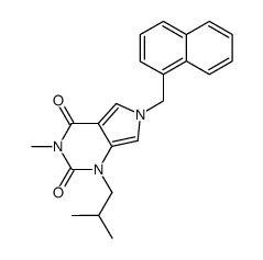 3-methyl-1-(2-methylpropyl)-6-(1-naphthylmethyl)pyrrolo<3,4-d>pyrimidine-2,4-dione Structure