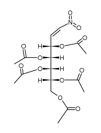 (2R,3S,4R,5S)-7-nitrohept-6-ene-1,2,3,4,5-pentayl pentaacetate结构式