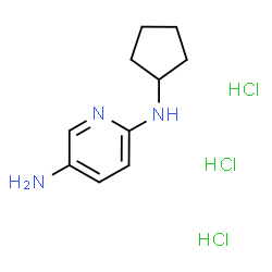 N2-Cyclopentylpyridine-2,5-diamine trihydrochloride结构式