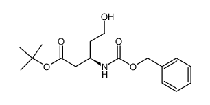 (R)-3-Benzyloxycarbonylamino-5-hydroxy-pentanoic acid tert-butyl ester结构式