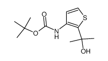 2-(1-Hydroxy-1-methyl)ethyl-3-(t-butoxycarbonylamino)thiophene Structure