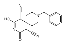 2,4-二氧-9-(苯基甲基)-3,9-二氮杂螺[5.5]十一烷-1,5-二甲腈结构式