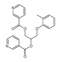 [3-(2-methylphenoxy)-2-(pyridine-3-carbonyloxy)propyl] pyridine-3-carboxylate结构式