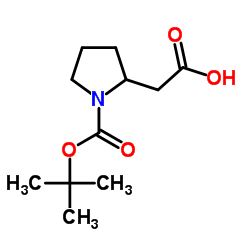 2-(1-(TERT-BUTOXYCARBONYL)PYRROLIDIN-2-YL)ACETIC ACID structure