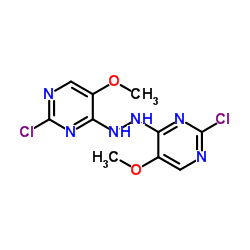 1,2-双(2-氯-5-甲氧基嘧啶-4-基)肼结构式