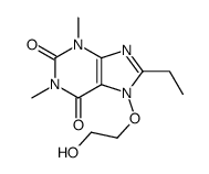 8-Ethyl-7-(2-hydroxyethoxy)theophylline结构式