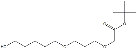 tert-butyl 2-(3-((5-hydroxypentyl)oxy)propoxy)acetate结构式