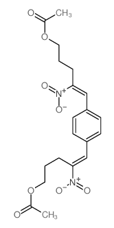 4-Penten-1-ol, 5,5-p-phenylenebis[4-nitro-, diacetate (ester) Structure