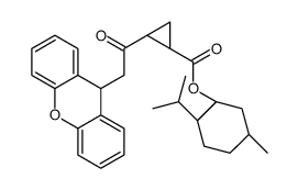 (1S,2S)-((1R,2S,5R)-2-isopropyl-5-Methylcyclohexyl) 2-(2-(9H-xanthen-9-yl)acetyl)cyclopropanecarboxylate结构式