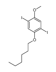 1-hexoxy-2,5-diiodo-4-methoxybenzene结构式
