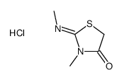 3-methyl-2-methylimino-1,3-thiazolidin-4-one,hydrochloride Structure