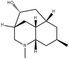 (3R,10R)-1,2,3β,4,4aβ,5β,6,7,8,8aβ-Decahydro-1,7β-dimethyl-3,5-ethanoquinolin-10-ol结构式
