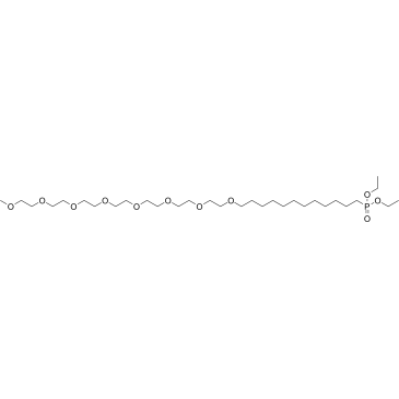 m-PEG8-(CH2)12-phosphonic acid ethyl ester结构式