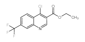 4-Chloro-7-(trifluoromethyl)-3-quinolinecarboxylic acid ethyl ester Structure