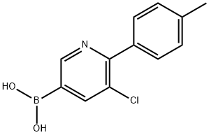 5-Chloro-6-(4-tolyl)pyridine-3-boronic acid结构式