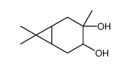 [1S-(1alpha,3beta,4alpha,6alpha)]-3,7,7-trimethylbicyclo[4.1.0]heptane-3,4-diol结构式