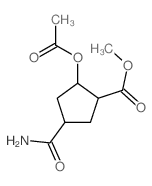Cyclopentanecarboxylicacid, 2-(acetyloxy)-4-(aminocarbonyl)-, methyl ester, (1a,2b,4a)- (9CI)结构式