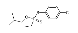 Ethyl-phosphonodithioic acid S-(4-chloro-phenyl) ester O-isobutyl ester Structure