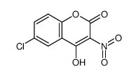 6-chloro-4-hydroxy-3-nitro-chromen-2-one结构式