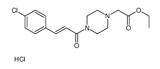 ethyl 2-[4-[(E)-3-(4-chlorophenyl)prop-2-enoyl]piperazin-1-yl]acetate,hydrochloride结构式