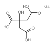 1,2,3-Propanetricarboxylicacid, 2-hydroxy-, gallium salt (1:1) structure