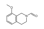 2-formyl-1,2,3,4-tetrahydro-8-methoxyisoquinoline结构式