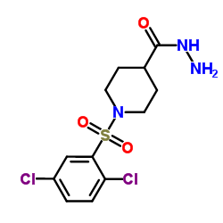 1-[(2,5-Dichlorophenyl)sulfonyl]-4-piperidinecarbohydrazide Structure