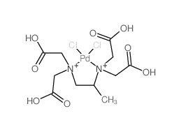 Palladate(4-),dichloro[[N,N'-(1-methyl-1,2-ethanediyl)bis[N-(carboxymethyl)glycinato-kN]](4-)]-, tetrahydrogen,(SP-4-3)- (9CI) structure