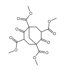 Tetramethyl 2,6-dioxobicyclo[1.3.3]nonane-1,3,5,7-tetracarboxylate Structure