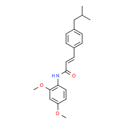 N-(2,4-DIMETHOXYPHENYL)-3-(4-(2-METHYLPROPYL)PHENYL)PROP-2-ENAMIDE结构式
