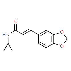 3-(1,3-BENZODIOXOL-5-YL)-N-CYCLOPROPYLACRYLAMIDE structure