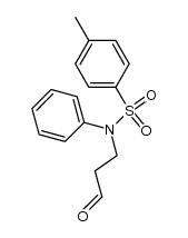 4-methyl-N-(3-oxopropyl)-N-phenylbenzenesulfonamide结构式
