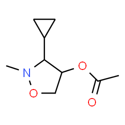 4-Isoxazolidinol,3-cyclopropyl-2-methyl-,acetate(ester)(9CI) structure