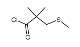 2,2-dimethyl-3-(methylthio)propanoyl chloride结构式