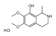 6,7-dimethoxy-1-methyl-1,2,3,4-tetrahydroisoquinolin-8-ol,hydrochloride结构式