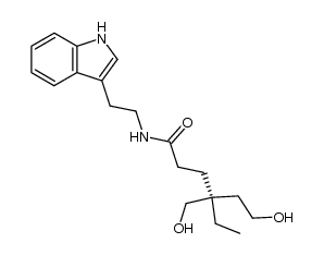 (4S)-N-[2-(indol-3-yl)-ethyl]-4-ethyl-4-hydroxymethyl-6-hydroxyhexamide Structure