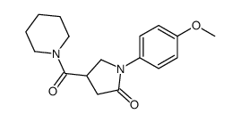 1-((1-(4-Methoxyphenyl)-5-oxo-3-pyrrolidinyl)carbonyl)piperidine结构式