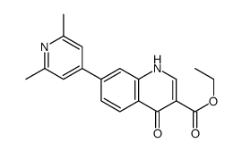 ethyl 7-(2,6-dimethyl-4-pyridyl)-1,4-dihydro-4-oxoquinoline-3-carboxylate结构式
