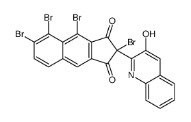 2,4,5,6-tetrabromo-2-(3-hydroxyquinolin-2-yl)cyclopenta[b]naphthalene-1,3-dione Structure