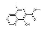 8-hydroxy-5-iodo-[1,6]naphthyridine-7-carboxylic acid methyl ester结构式