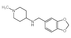 N-(1,3-benzodioxol-5-ylmethyl)-1-methylpiperidin-4-amine structure