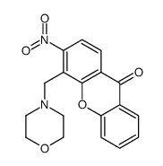 4-(morpholin-4-ylmethyl)-3-nitroxanthen-9-one结构式