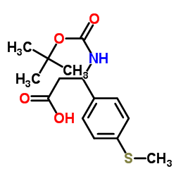 3-((叔丁氧基羰基)氨基)-3-(4-(甲硫基)苯基)丙酸结构式