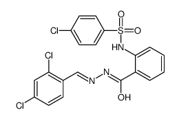 2-[(4-chlorophenyl)sulfonylamino]-N-[(2,4-dichlorophenyl)methylideneamino]benzamide Structure