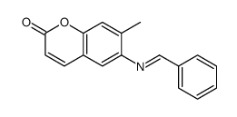 6-(benzylideneamino)-7-methylchromen-2-one Structure