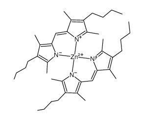 Zn(3,3',5,5'-tetramethyl-4,4'-dibutyldipyrrolylmethene-2,2'(-1H))2结构式